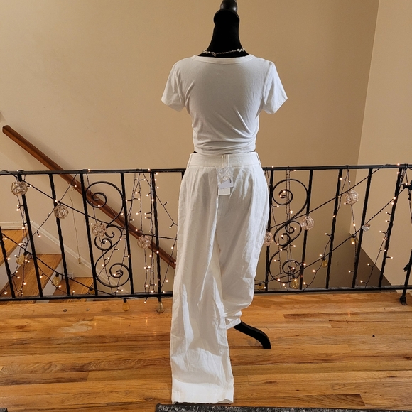 41. Nwt Commense Linen Trousers White Size Medium - Picture 7 of 11